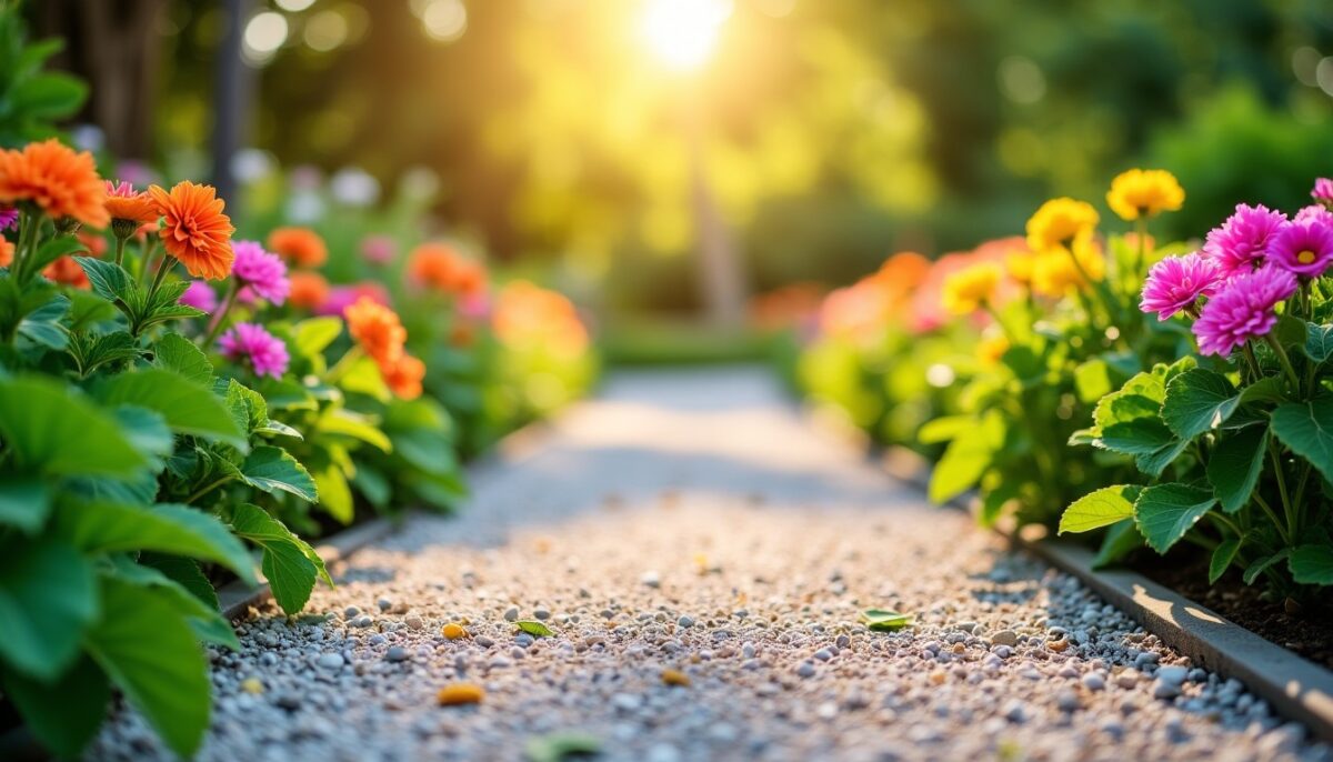 Guide pratique pour créer une allée de jardin en gravier sans laisser place aux mauvaises herbes