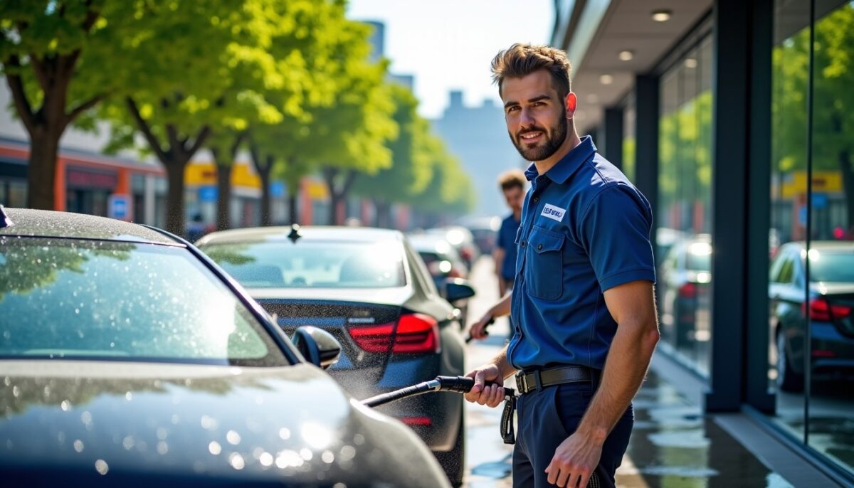 Quel est le revenu généré par une station de lavage automobile ?