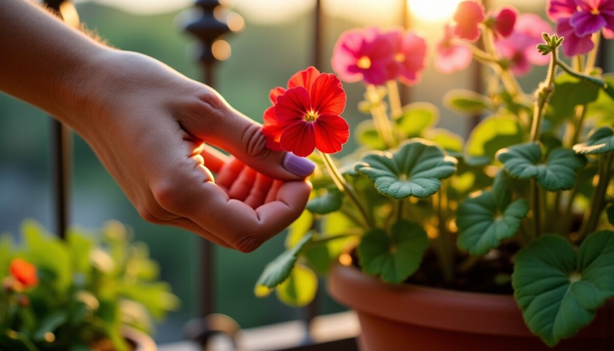 Ce petit geste au balcon triple la floraison de vos géraniums en moins de 10 jours